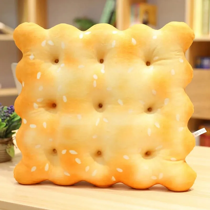 Neue 38CM Simulation Kekse Kissen Plüsch Kissen Plüsch Spielzeug Puppe Kinder Wohnkultur Kekse Sitzkissen Stuhl Auto Sitzkissen