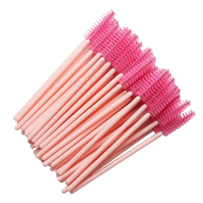 50 Pcs/Set Eyebrow Mascara Wand Eyelash Spoolie Brushes Wholesale Mix Disposable Lash Wands Eyelash Extension Brush Makeup Tools — image 10