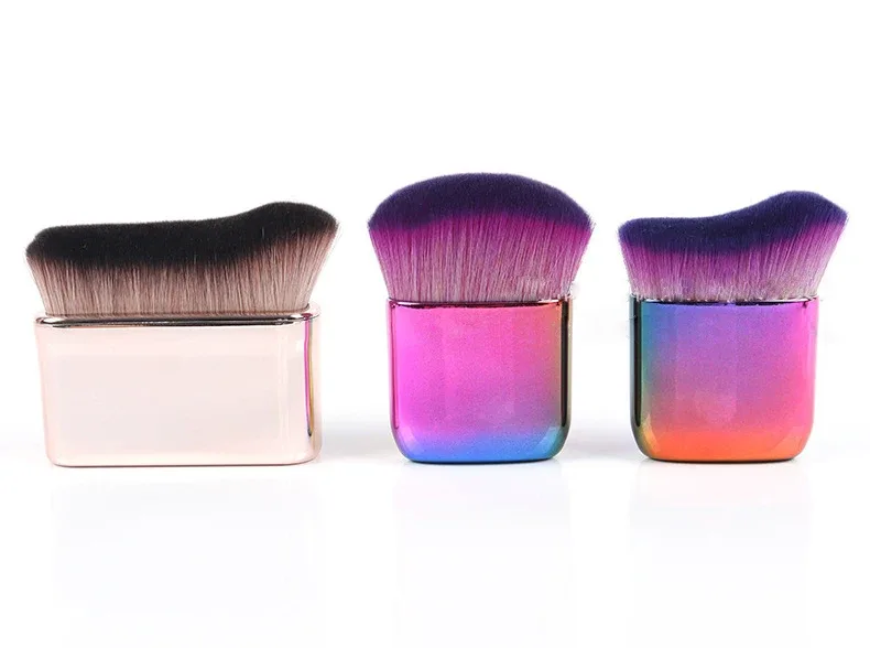 1ks Big Angled Foundation Make-up štětce Liquid Bronzer Make-up brushes Wavy Powder Face základní kosmetické nástroje Přenosné — image 6