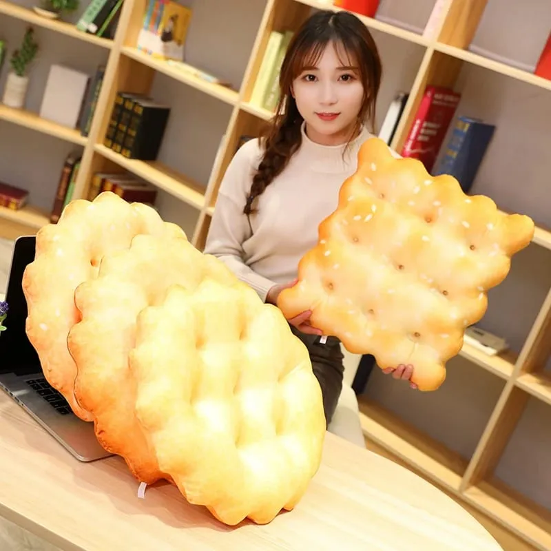 Neue 38CM Simulation Kekse Kissen Plüsch Kissen Plüsch Spielzeug Puppe Kinder Wohnkultur Kekse Sitzkissen Stuhl Auto Sitzkissen — image 8
