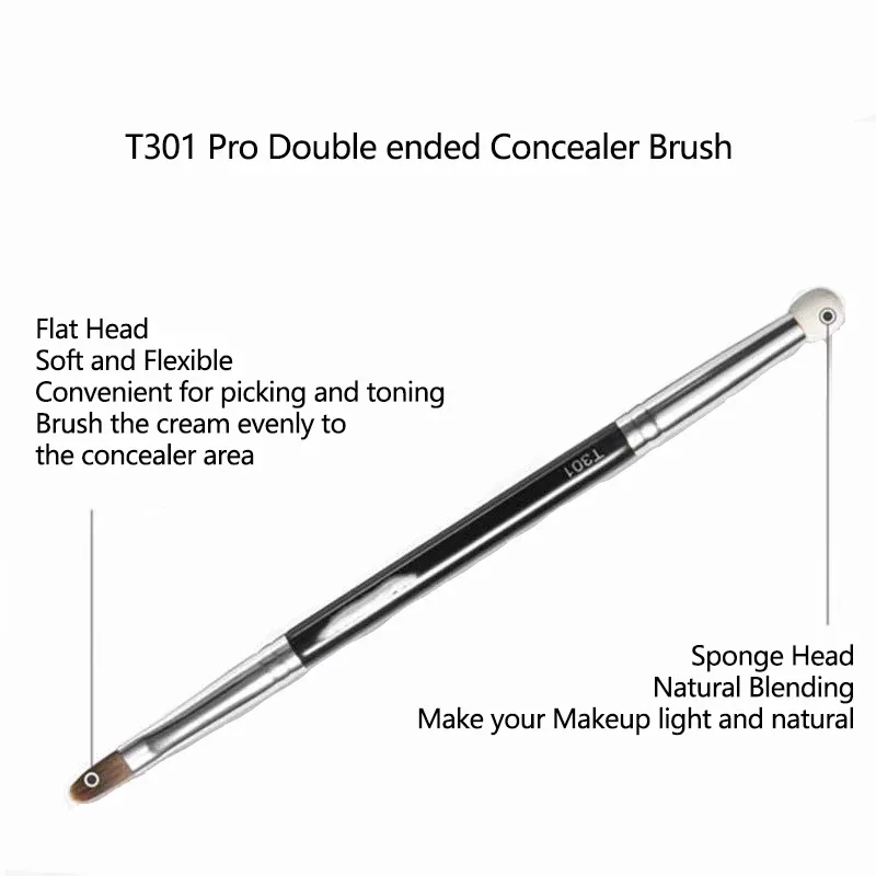 Pinceaux de maquillage anti-cernes, éponge, détail pointu, fard à paupières, pour couvrir les taches de précision, outils de beauté à Double extrémité, 1 pièce — image 5