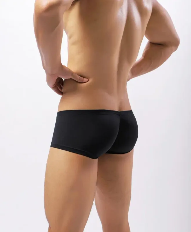 Biancheria intima da uomo sexy Boxer Solido sottile Mutandine di seta di ghiaccio Uomo Traspirante Vita bassa U Custodia convessa Mutande Uomo Cueca Calzoncillo — image 19