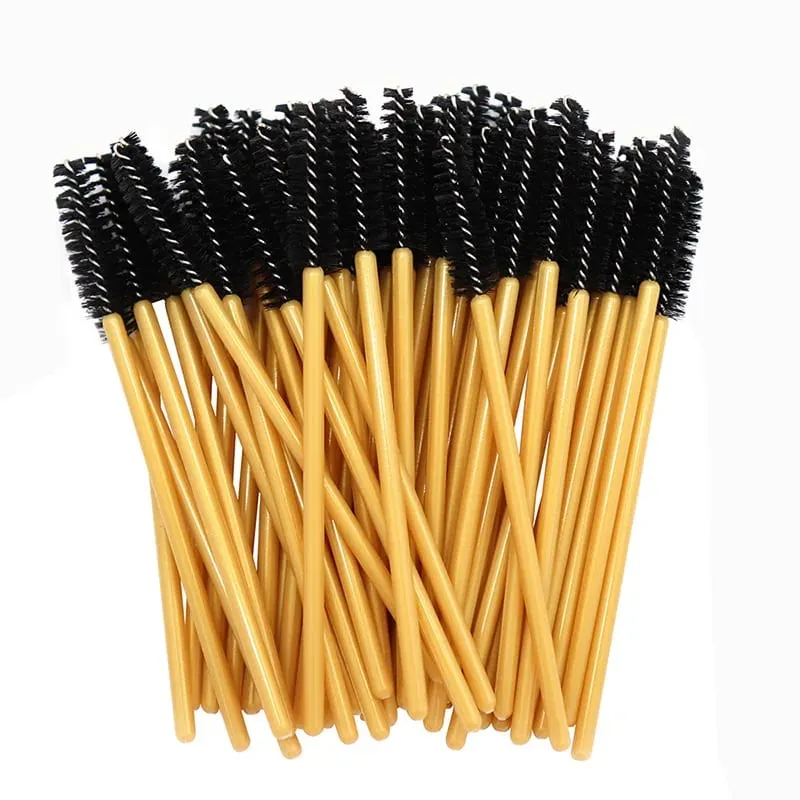 50 Pcs/Set Eyebrow Mascara Wand Eyelash Spoolie Brushes Wholesale Mix Disposable Lash Wands Eyelash Extension Brush Makeup Tools — image 9