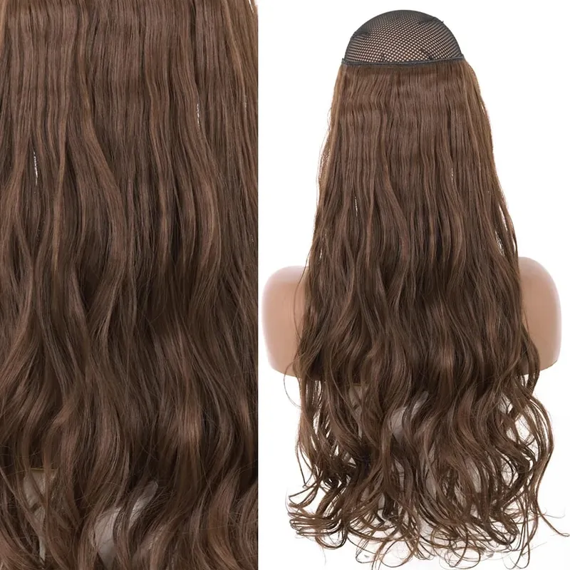Sambungan Rambut Tanpa Klip Tanpa Klip Tidak Kelihatan Sambungan Rambut Lurus Hitam Berambut perang Satu Potong Sambungan Rambut Palsu — image 40