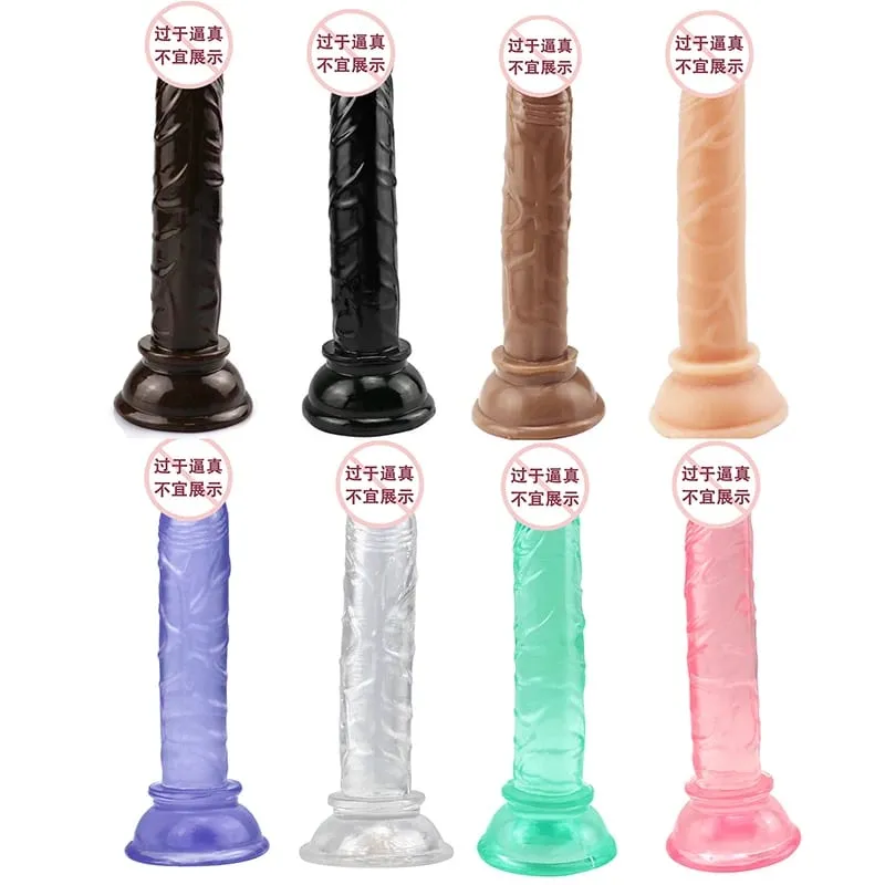Erotico Morbido Gelatina Dildo Anal Butt Plug Pene Realistico Forte Ventosa Cazzo Giocattolo per Adulti Orgasmo del punto G Giocattoli Del Sesso per la Donna — image 1