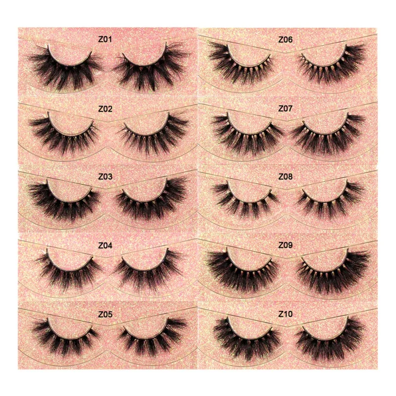 Trang điểm Mi 3D Lông mi chồn Wispy Volume Lông mi giả Kịch tính Mi Lông mi xù tự nhiên Hoàn thiện đầy đủ Quyến rũ mắt — image 2