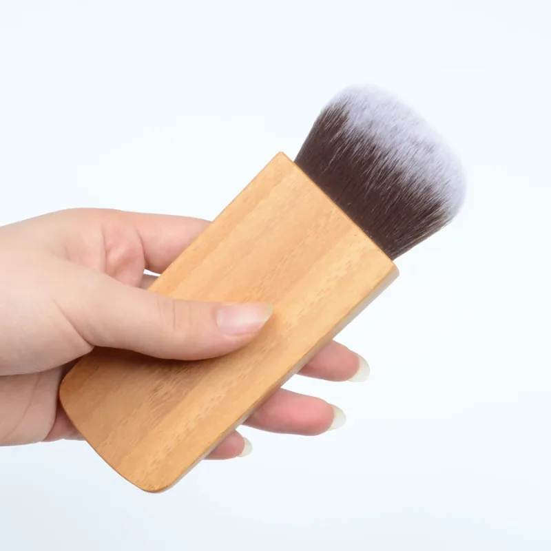 1 adet Süper Yumuşak Pudra makyaj fırçaları fondoten allık makyaj fırçası Gölge karıştırma kontur Profesyonel Yüksek kaliteli bambu — image 6