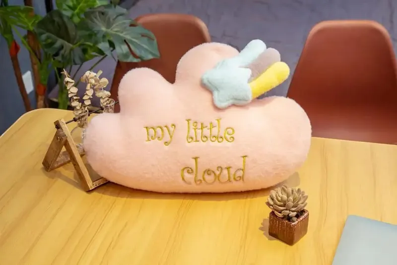 Waschbares Himmel Wolke Stern Sonne Regenbogen Kissen gefüllt rosa Stern Lollipop Herz Girly Sofa Rückenkissen Süßes Geschenk für Sie — image 11
