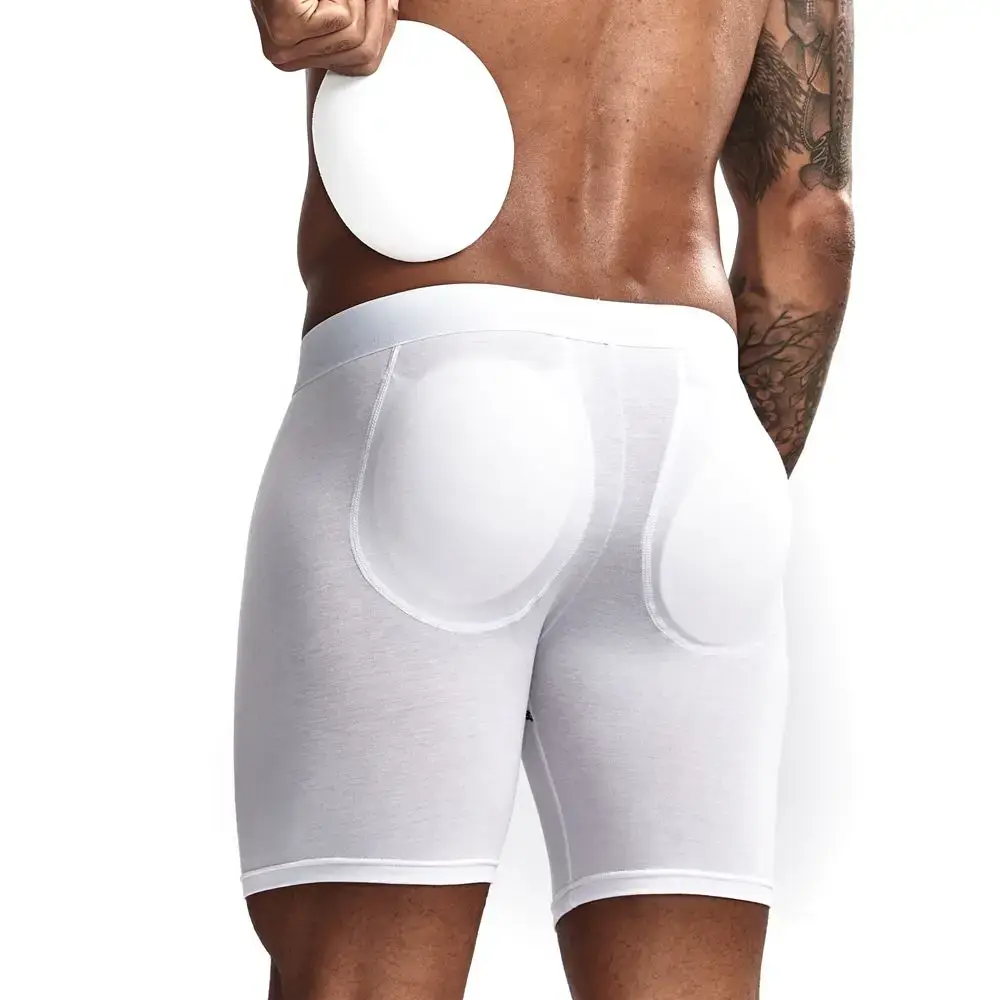 Sexy Butt Lifting Underwear Men Padded Boxer Enhancing Hips Push Up Cup Underpants Bulge Pouch Boxers Shorts Breathable — image 19