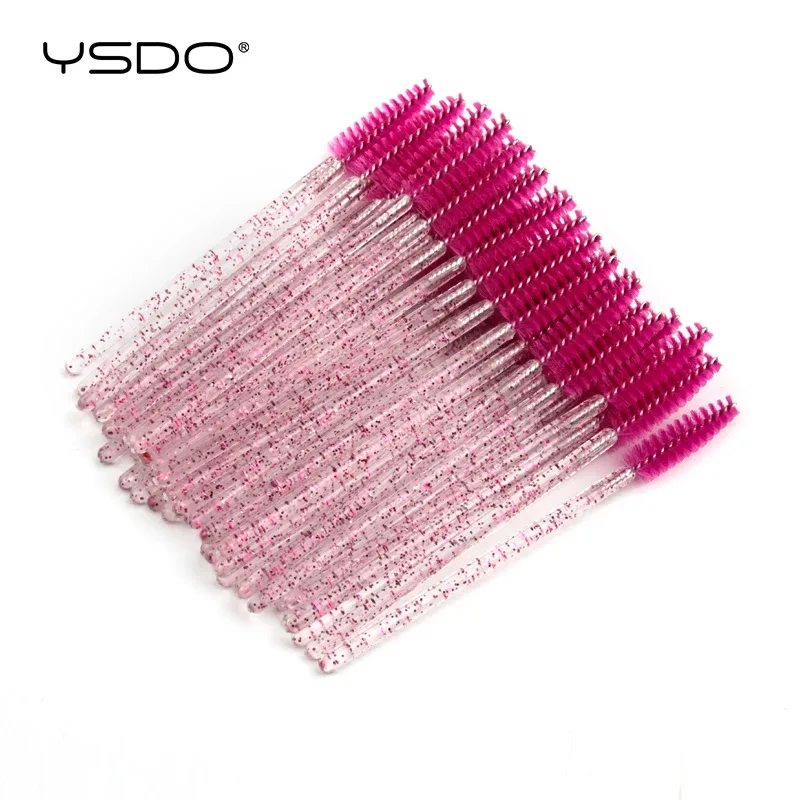 Buona qualità 5/50 pezzi pennelli per trucco ciglia in cristallo manico diamantato bacchette per mascara strumenti per estensione ciglia — image 13