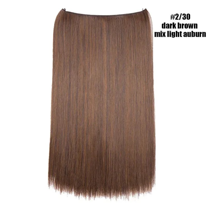 Synthetic Invisible Wire No Clips In Hair Extensions Secret Fish Line Hairpieces Hair Extensions For Women Daily — image 8