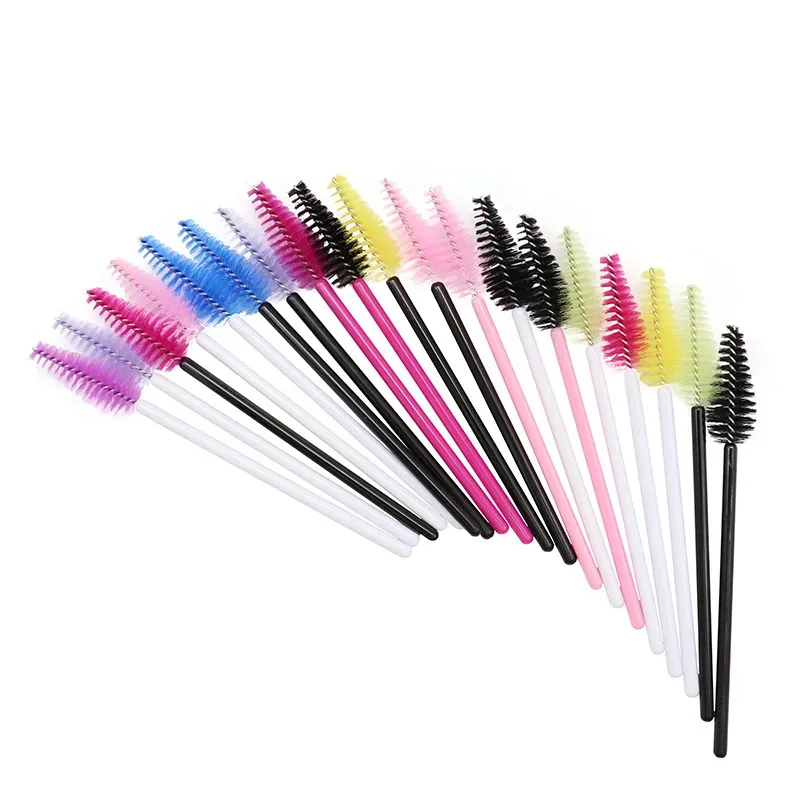 50 st Ögonfransar Ögonbrynsborste Vattendroppsform Nylon Material Fransar Makeup Borstar Ögonfransförlängning Skönhetsverktyg Mascara Wand — image 4