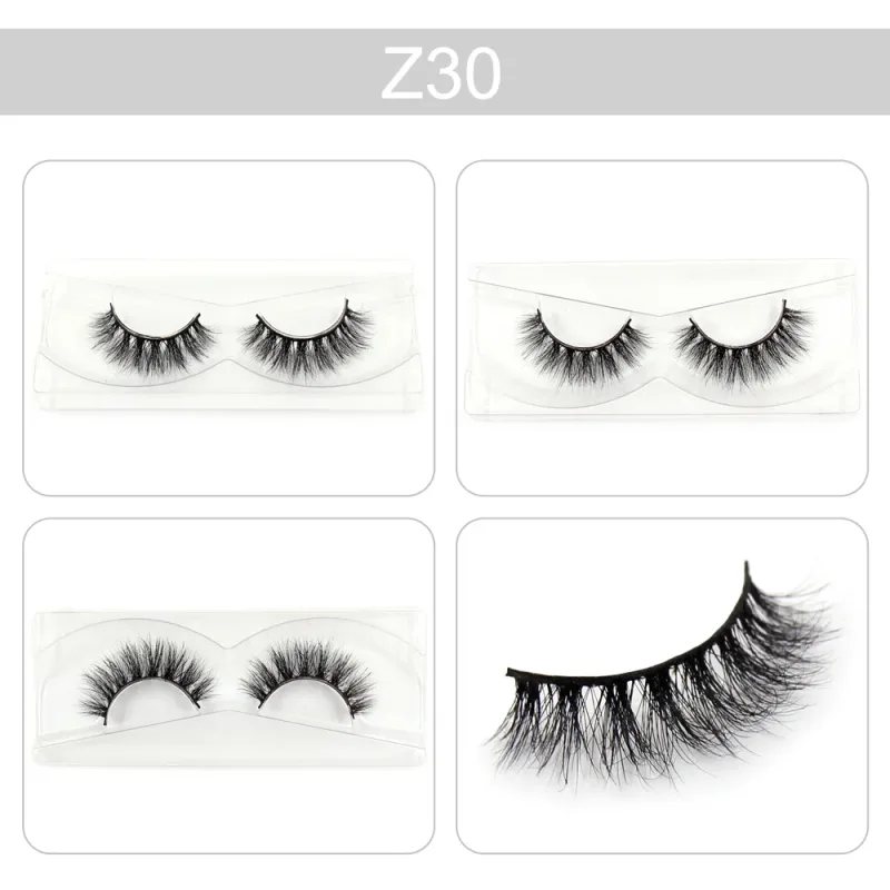 Trang điểm Mi 3D Lông mi chồn Wispy Volume Lông mi giả Kịch tính Mi Lông mi xù tự nhiên Hoàn thiện đầy đủ Quyến rũ mắt — image 35