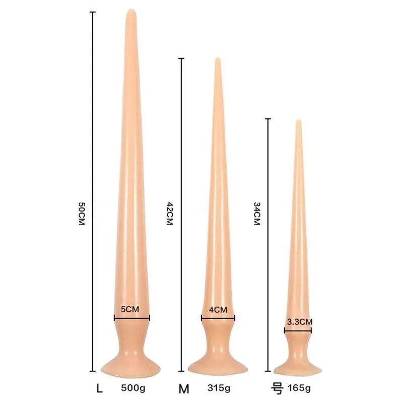 Consolador con tapón Anal para hombre y mujer, tira Anal de silicona líquida de 34-50CM, estimulador del ano, Vagina, dilatador Anal suave, Juguetes sexuales para parejas