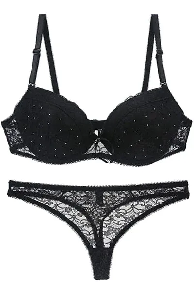 2021 New Lace Embroider Bars Set Womens Plus Size Push Up Underwear Bra and Panty Lingerie 32 34 36 38 ABC Cup For Lady — image 3