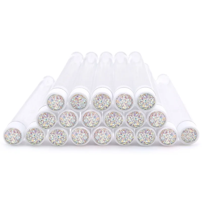 Tubes de pinceaux de maquillage réutilisables, 20 pièces, anti-poussière, Tubes de brosses à sourcils avec nouveaux cils, perceuse en résine, outil d'extension de cils remplaçable