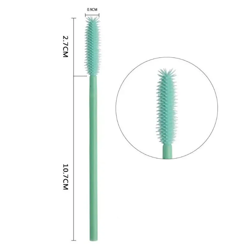 50 stk silikone øjenvipper børster engangs mascara tryllestave applikator øjenvippe børste øjenvippeforlængelse Makeup værktøj — image 9