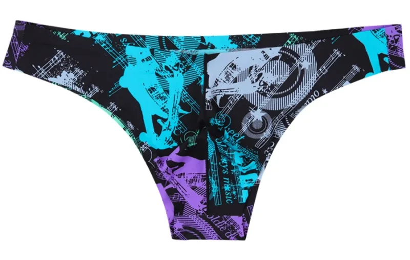 4pcs Men Sexy Style Smooth Soft Printed Underwear Men's Thin Underpants Man Low Waist Bikini Ice Silk Briefs Seamless 00817 — image 11