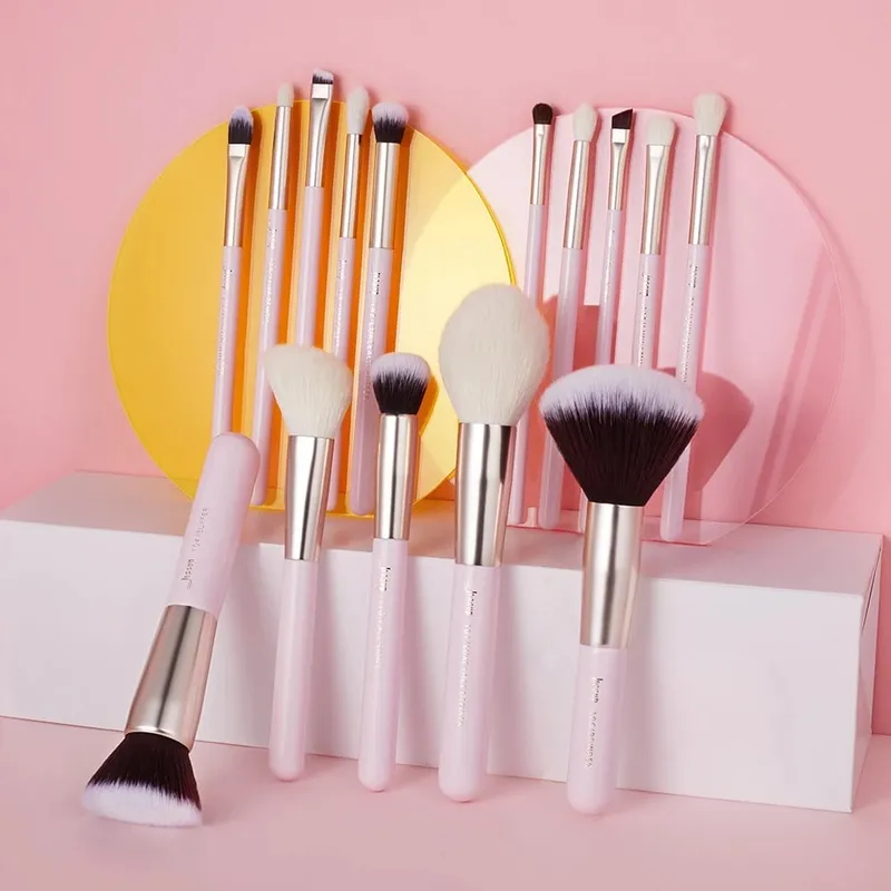 Jessup Makeup Brushes Set 15pcs Professional Makeup Brush Foundation Powder Eyeshadow Blender Liner Blusher Brochas