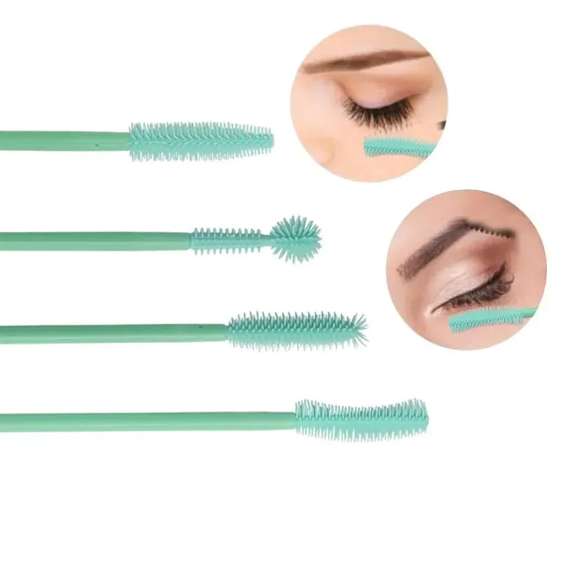 50 stk silikone øjenvipper børster engangs mascara tryllestave applikator øjenvippe børste øjenvippeforlængelse Makeup værktøj — image 4