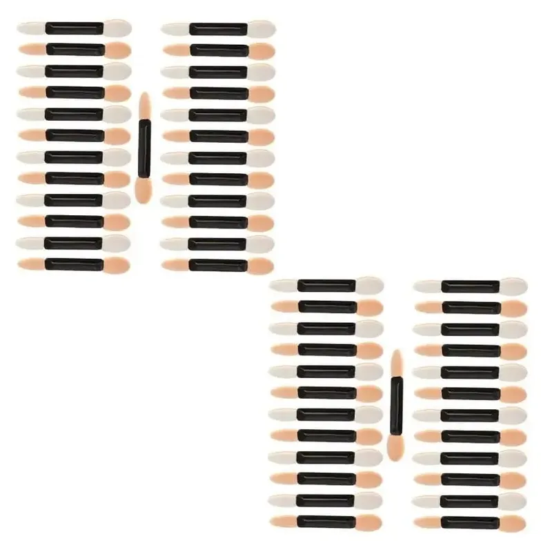 12 STK Øjenskygge Applikator Pro Svamp Dobbelt Endet Make Up Supplies Bærbare øjenskygge børster Nail Mirror Pulver børste