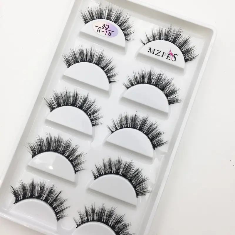 10/50 Dozen 3D Nertsen Wimpers Natuurlijke Dikke Valse Wimpers Mink Wimpers Zachte Nep Wimper Piekerige Make-Up Cilios H13 Kat — image 4