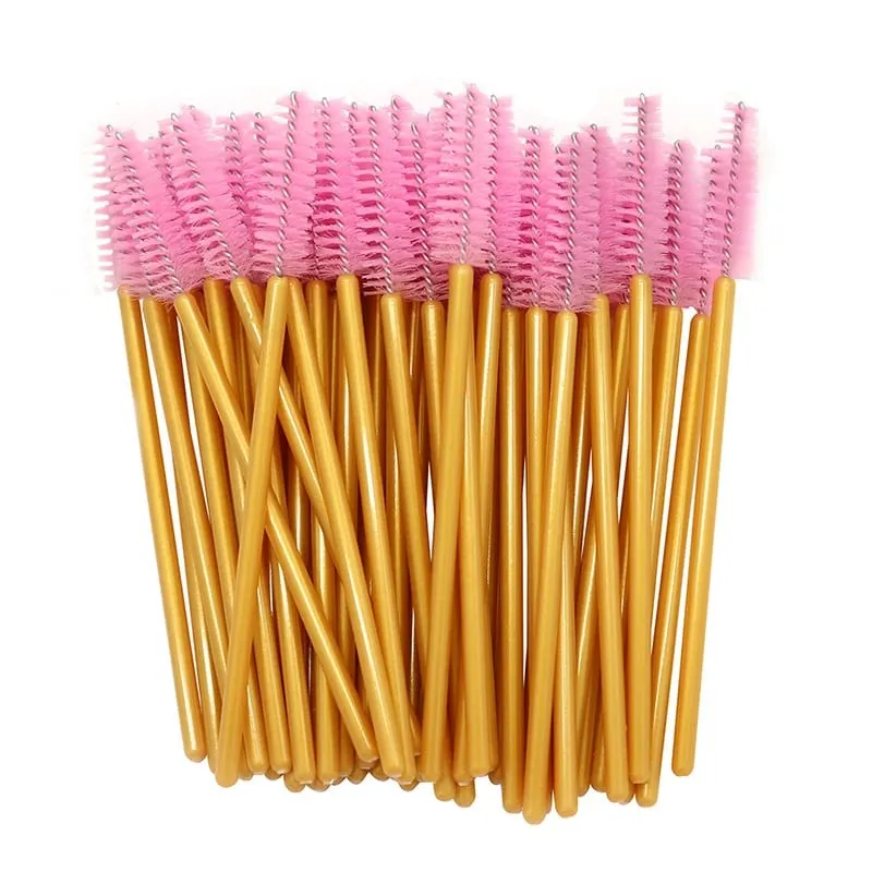50 Pcs/Set Eyebrow Mascara Wand Eyelash Spoolie Brushes Wholesale Mix Disposable Lash Wands Eyelash Extension Brush Makeup Tools — image 12