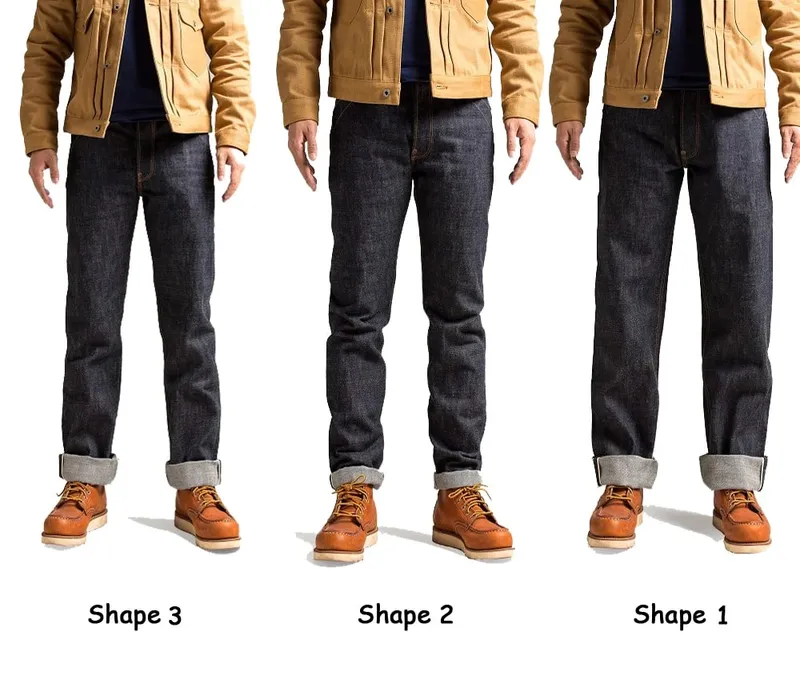 Red Tornado Blacksmith Buckle Back Jeans 16.5oz Mentah Selvedge Denim Kaki Lurus — image 7