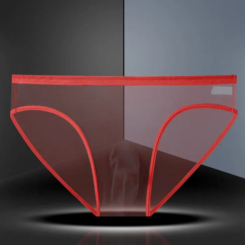 Transparente Unterwäsche Hot Man Pants Ultradünne Perspektive Mid-Rise Male Mesh Slips Homme Höschen Plus Size — image 8