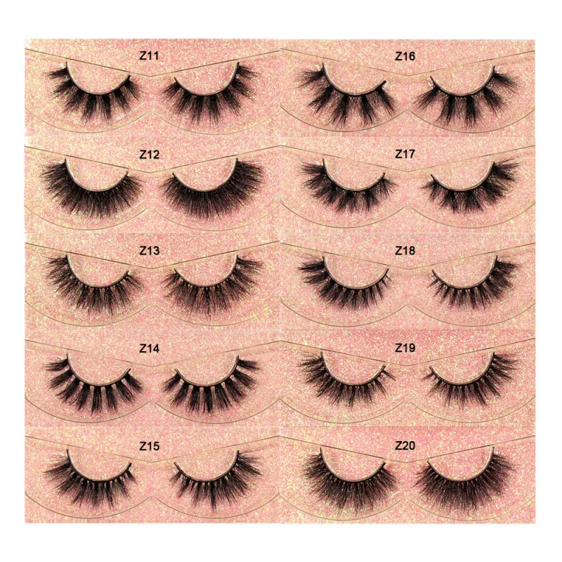 Trang điểm Mi 3D Lông mi chồn Wispy Volume Lông mi giả Kịch tính Mi Lông mi xù tự nhiên Hoàn thiện đầy đủ Quyến rũ mắt — image 3
