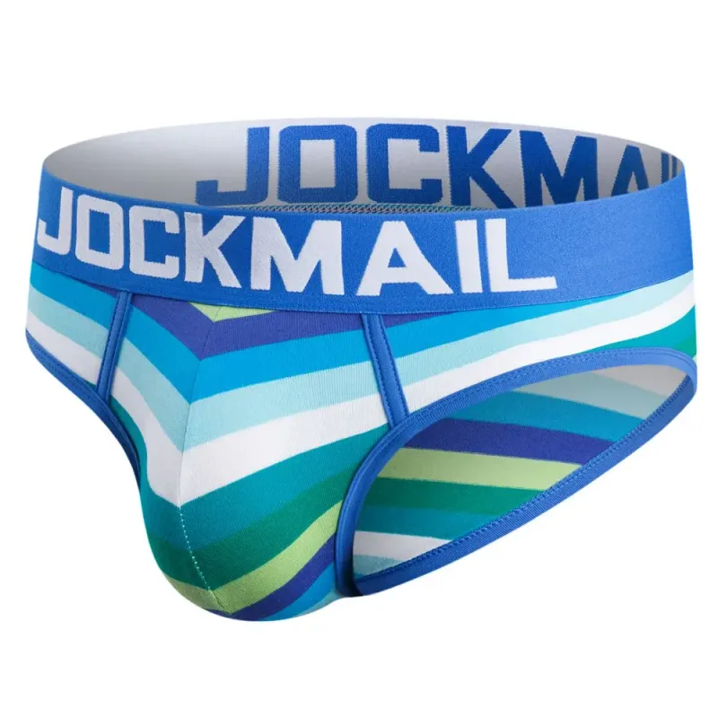 Jockmail Sexy Men's Underwear Briefs Cotton Low Rise Underpant Net yarn Lace, Breathable Summer Shorts calzoncillos hombre slip — image 29