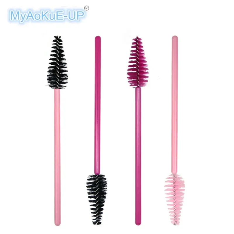 200 PCS ขายส่ง Water DROP Shape ทิ้งไนลอนมาสคาร่า 4 สีผสม Lashes แปรงแต่งหน้า Eyelash EXTENSION เครื่องมือ — image 1