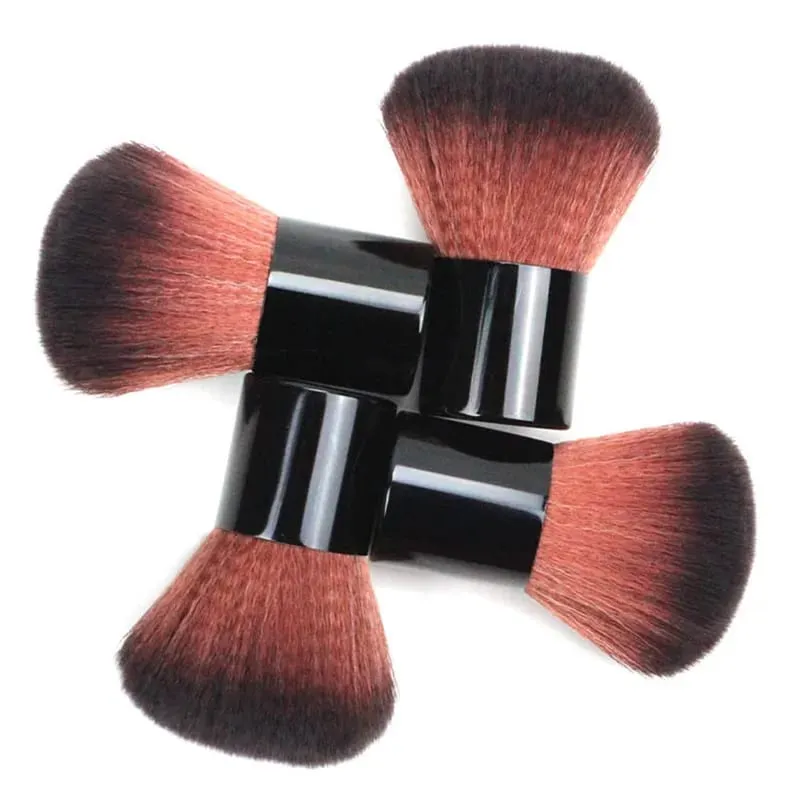 1Set Große Schwarz Make-Up Pinsel Pulver Kosmetik Pinsel Gesicht Erröten Kontur Pinsel Kabuki Nagel Pinsel Make-Up-Tools Mit Tasche sculpting — image 3