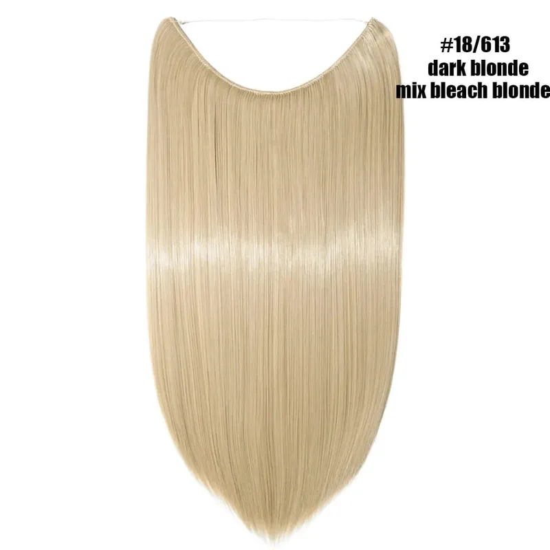 Synthetic Invisible Wire No Clips In Hair Extensions Secret Fish Line Hairpieces Hair Extensions Fake Hair For Women — image 38