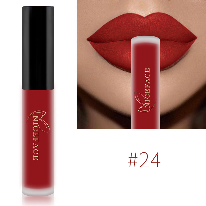 Nude Liquid ลิปสติก Waterproof Velvet Matte Lip Gloss Long Lasting Non-stick Cup Lip Tint แต่งหน้า Pigment เครื่องสำอาง — image 12