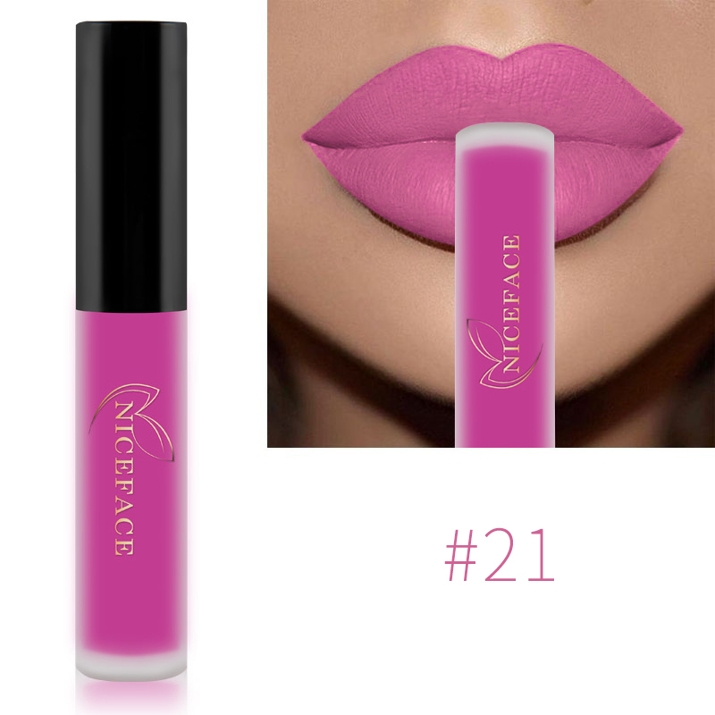 Nude Liquid ลิปสติก Waterproof Velvet Matte Lip Gloss Long Lasting Non-stick Cup Lip Tint แต่งหน้า Pigment เครื่องสำอาง — image 15