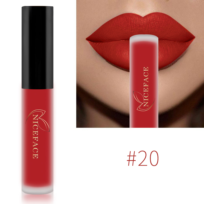 Nude Liquid ลิปสติก Waterproof Velvet Matte Lip Gloss Long Lasting Non-stick Cup Lip Tint แต่งหน้า Pigment เครื่องสำอาง — image 29
