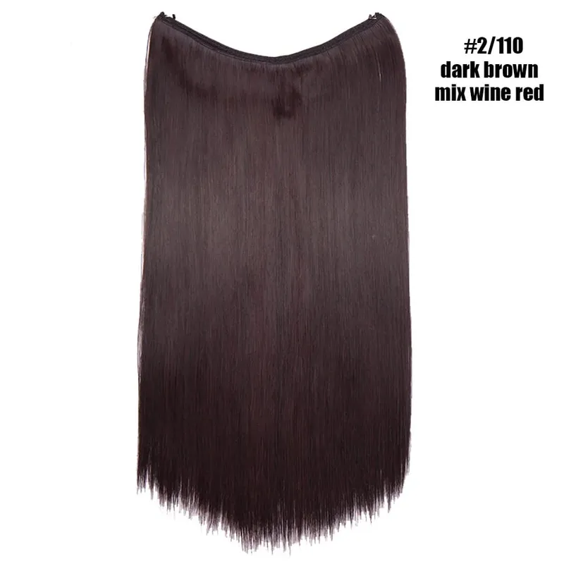 Synthetic Invisible Wire No Clips In Hair Extensions Secret Fish Line Hairpieces Hair Extensions Fake Hair For Women — image 13