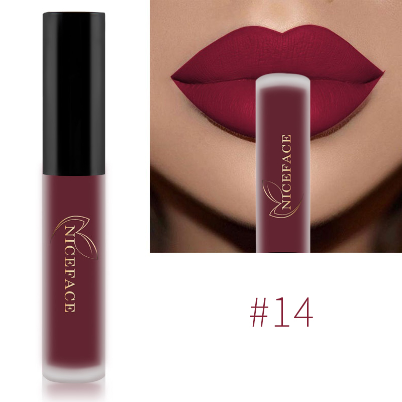 Nude Liquid ลิปสติก Waterproof Velvet Matte Lip Gloss Long Lasting Non-stick Cup Lip Tint แต่งหน้า Pigment เครื่องสำอาง — image 17