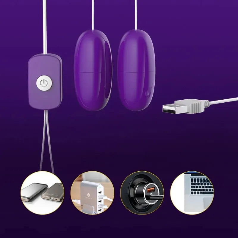 Vibratore multifunzione Clitoride G-Spot Lingua Clitoride 2 Uovo di salto USB Power Bullet Telecomando Vibrante Giocattoli sessuali per le donne — image 5