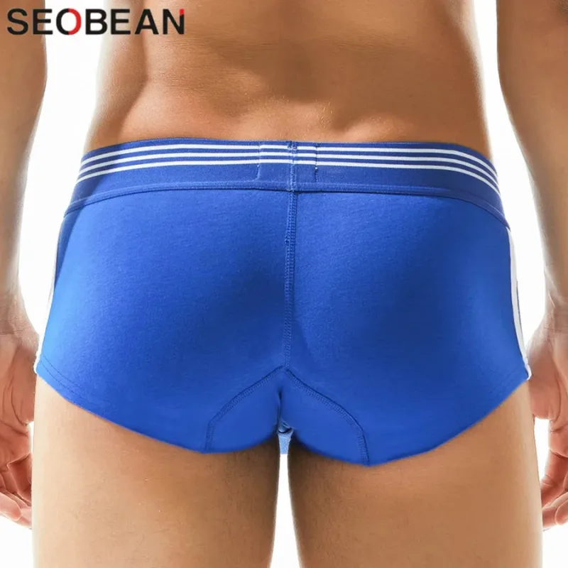 Men's Breathable Cotton Boxer Briefs U-Convex Pouch Low-Waist Comfortable Stretch Soft Underwear for Daily Casual 3256810339324873 — image 5