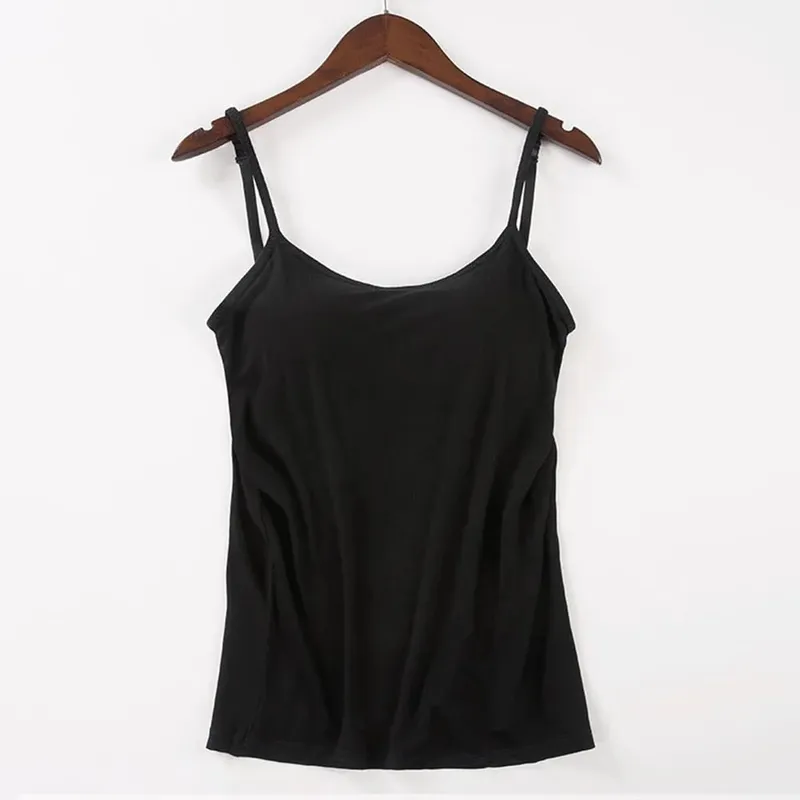 2020 Cho Nữ Xe Tăng Áo Dây Đeo Có Thể Điều Chỉnh Tích Hợp Cốc Đệm Không Dây Yếm Camis Áo Vest Nữ Nhà Cơ Bản Bể — image 11