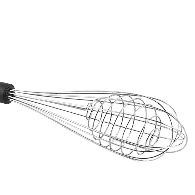 Stainless Steel + TPR Handle Egg Beater Kitchen Balloon Wire Whisk Mixer Foamer for Cooking Baking Blending Whisking Stirring — image 8
