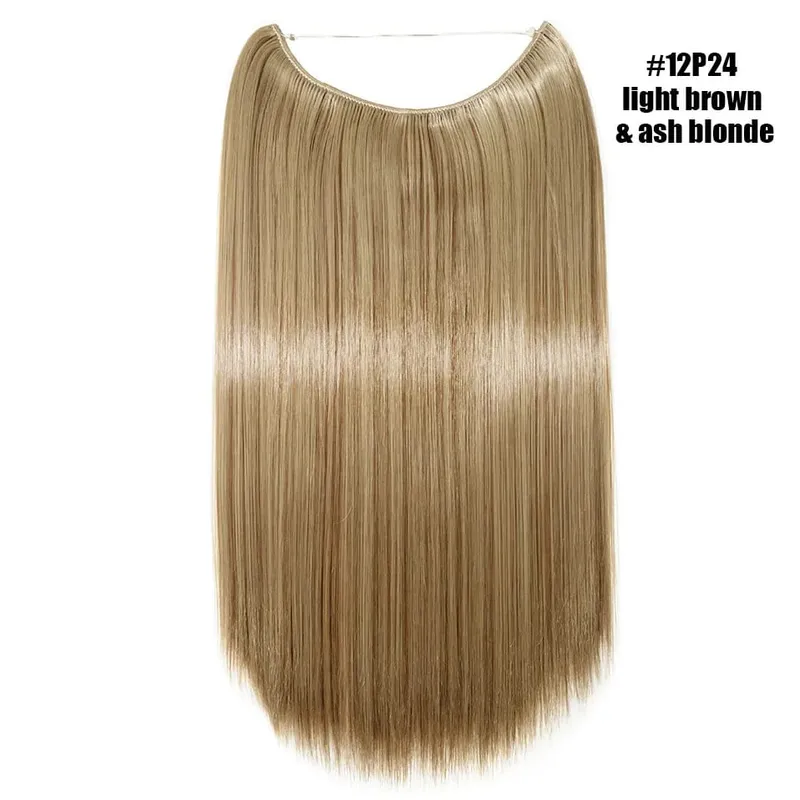 Synthetic Invisible Wire No Clips In Hair Extensions Secret Fish Line Hairpieces Hair Extensions Fake Hair For Women — image 20