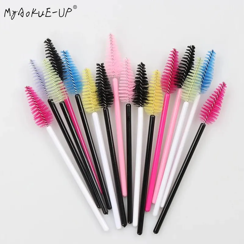 200 ชิ้นขายส่ง Water Drop Shape วัสดุไนลอนผสมสี Lashes แปรงแต่งหน้า Eyelash Extension เครื่องมือแปรงขนตา — image 1