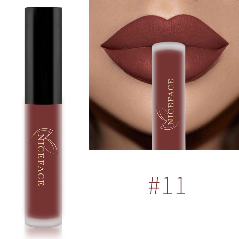Nude Liquid ลิปสติก Waterproof Velvet Matte Lip Gloss Long Lasting Non-stick Cup Lip Tint แต่งหน้า Pigment เครื่องสำอาง — image 22