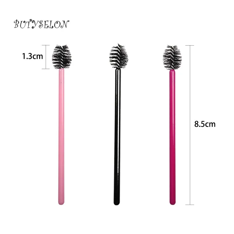 200 stk. Håndtag engangsvanddråbeform kosmetisk børste Nylon Mascara tryllestave Vipper Makeup Børster Øjenvippeforlængelse Værktøj — image 5