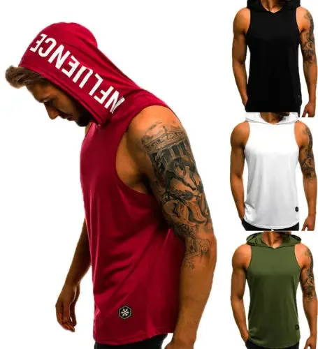 New Arrival męska bluza bez rękawów, gładka, solidna, bluza fitness, bluza bez rękawów