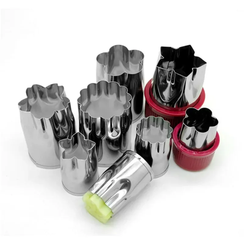 เครื่องตัดผักรูปร่าง DIY Cookie Cutters ผักผลไม้กดแม่พิมพ์ดอกไม้ตกแต่งสำหรับเด็กอาหารทำ CU0005 — image 2