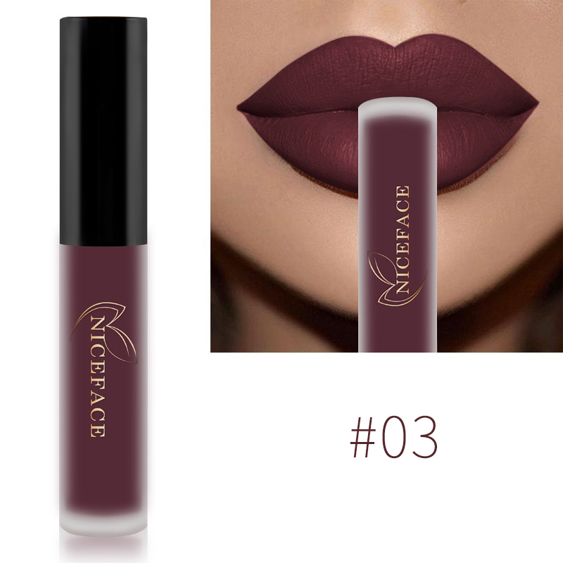 Nude Liquid ลิปสติก Waterproof Velvet Matte Lip Gloss Long Lasting Non-stick Cup Lip Tint แต่งหน้า Pigment เครื่องสำอาง — image 27